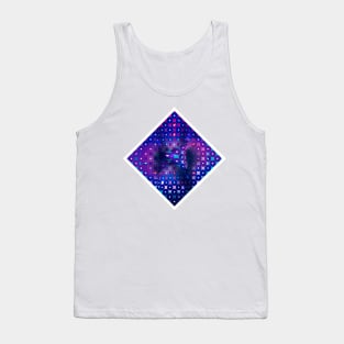 Avantgarde psychedelic rhombus in blue Tank Top